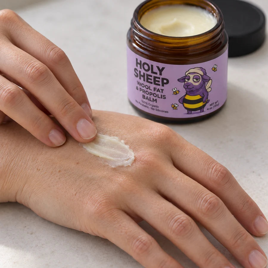 Hands & cuticles balm application illustration
